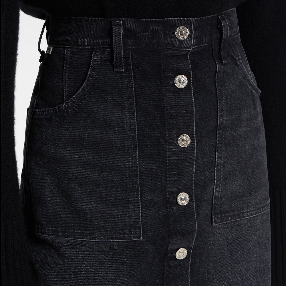 Citizens Of Humanity Dark Denim A-Line Midi Skirt